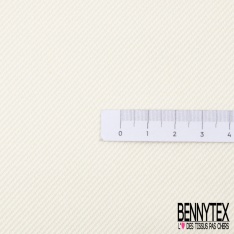 Twill de soie viscose épais uni blanc hivernal