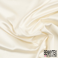 Twill de soie viscose épais uni blanc hivernal