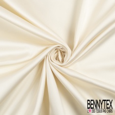Twill de soie viscose épais uni blanc hivernal