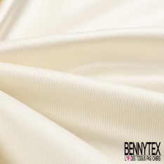 Twill de soie viscose épais uni blanc hivernal
