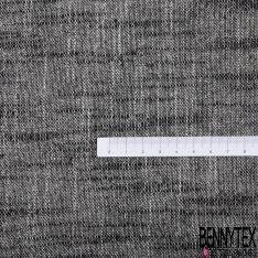 Coupon 3m Lin coton viscose chiné noir blanc