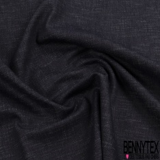 Denim jeans coton élasthanne réversible imprimé cachemire recto uni bleu brut verso