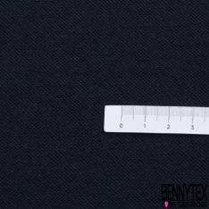Jersey coton piqué fin uni bleu insigne grande laize