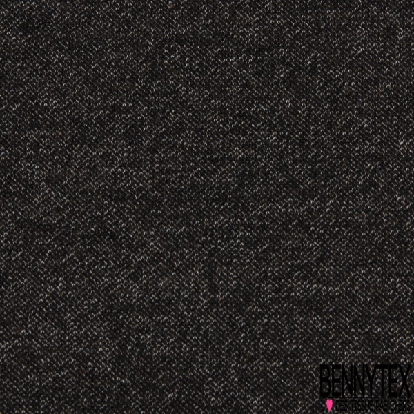 Milano de laine viscose imprimé pied de puce noir bordeaux fond sable