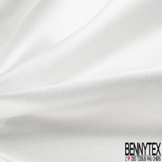 Mikado satiné polyester uni blanc optique