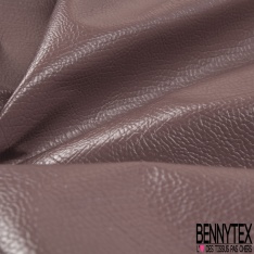 Simili cuir d'ameublement envers feutrine uni taupe foncé