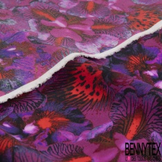 Microfibre lingerie polyamide élasthanne imprimé iris fond anthracite