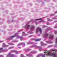 Microfibre lingerie polyamide élasthanne imprimé pétale bleu roi rose pastel fond blanc optique