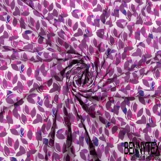 Microfibre lingerie polyamide élasthanne imprimé pétale bleu roi rose pastel fond blanc optique