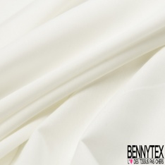 Coupon 3m voile de coton de luxe uni blanc discret