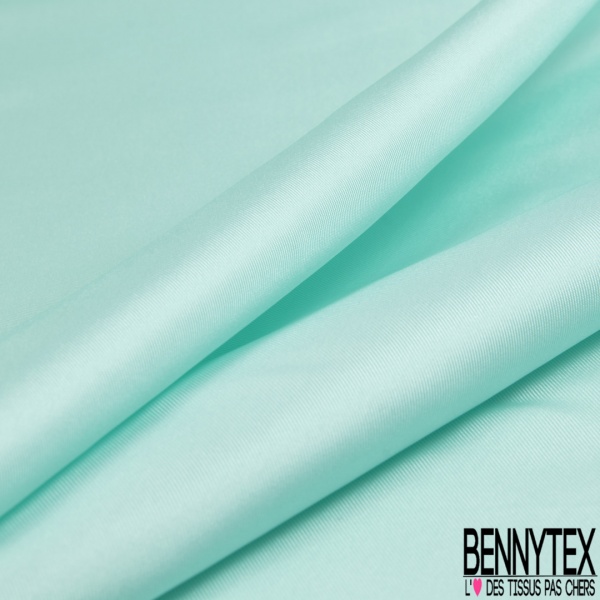 Twill de soie uni bleu opale petite laize