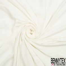 Coupon 3m jersey coton fin uni blanc cassé