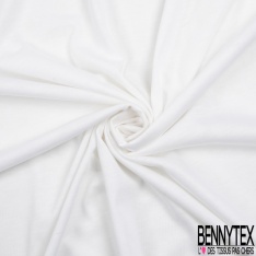 Coupon 3m jersey coton fin uni blanc naturel