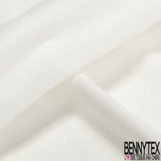 Coupon 3m jersey coton fin uni blanc discret grande laize