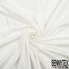 Coupon 3m jersey coton fin uni blanc discret grande laize
