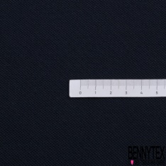 Coupon 3m piqué de coton uni marine grande laize