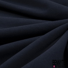 Coupon 3m piqué de coton uni marine grande laize