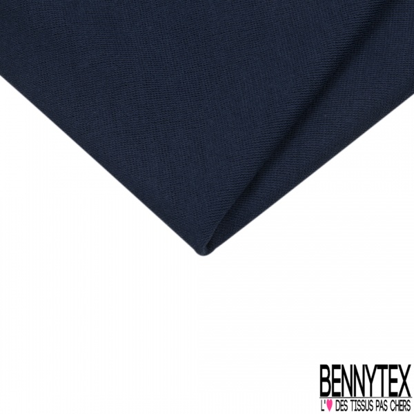 Coupon 3m jersey coton touché sec uni marine grande laize