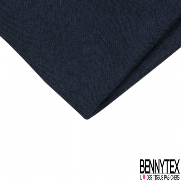 Coupon 3m jersey coton touché sec uni bleu insigne grande laize