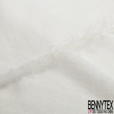 Satin polyester peau de pêche uni blanc optique