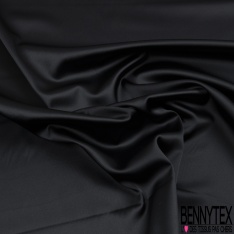 Crêpe viscose polyester satiné lourd noir