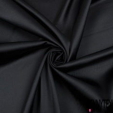 Crêpe viscose polyester satiné lourd noir