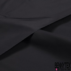 Crêpe polyester léger et fluide uni noir