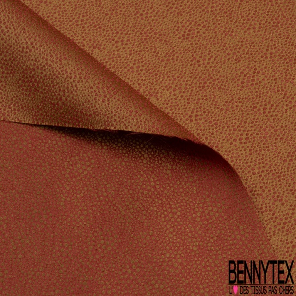 Jacquard polyester de luxe motif abstrait ocre biche des bois