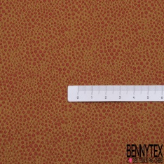 Jacquard polyester de luxe motif abstrait ocre biche des bois