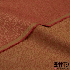 Jacquard polyester de luxe motif abstrait ocre biche des bois