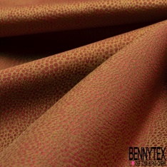 Jacquard polyester de luxe motif abstrait ocre biche des bois