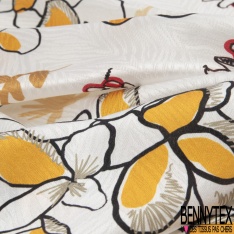 Satin de soie jacquard de luxe imprimé cachemire moderne multicolore