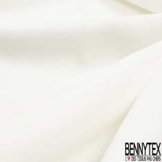Crêpe polyester élasthanne blanc hivernal