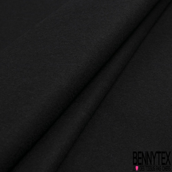 Coupon de tissu en sergé de laine texturé noir 3m x 1,50m