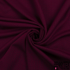 Coupon 3m maille gaufrée motif géométrique angora fond noir
