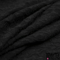 Coupon 3m jersey polyester fin uni noir