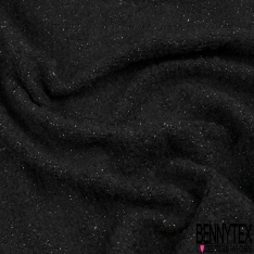 Tricot de laine fantaisie fine grand carreau rouille fond marine chiné