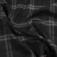 Mohair cachemire de laine fine rayure verticale or rose fond bleu nuit