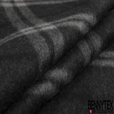 Mohair cachemire de laine fine rayure verticale or rose fond bleu nuit