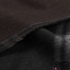 Mohair cachemire de laine fine rayure verticale or rose fond bleu nuit