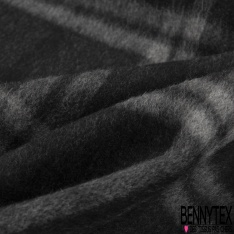 Mohair cachemire de laine fine rayure verticale or rose fond bleu nuit