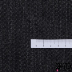 Coupon 3m jeans coton fin noir bleuté grande laize