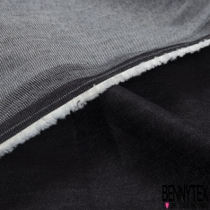 Coupon 3m jeans coton fin denim charbon grande laize