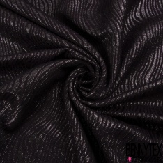 Brocart de luxe laine motif zébrure lurex cuivre choco petite laize