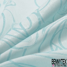 Brocard coton motif floral fond pointilliste blanc optique gris moyen