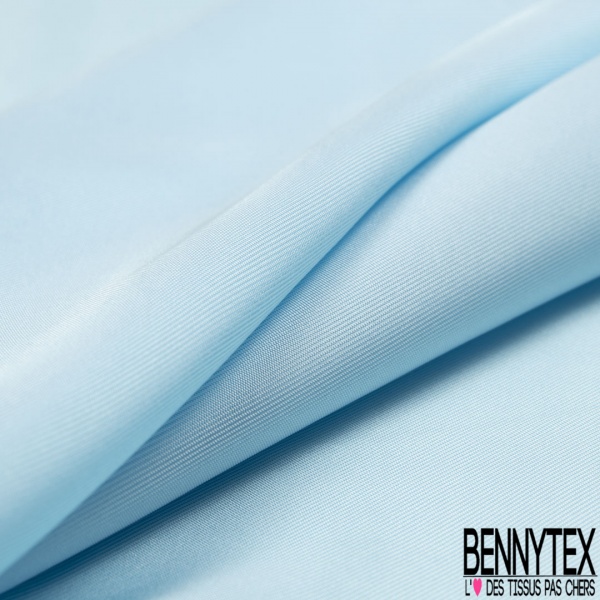 Twill voile de soie viscose uni aquamarine