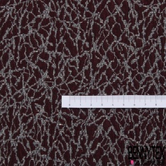 Jacquard polyester motif petit carré mosaïque argent beige nude noir