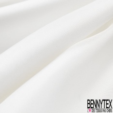 Twill de soie uni blanc discret petite laize