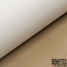Gabardine de coton sergé plastifiée nude encens