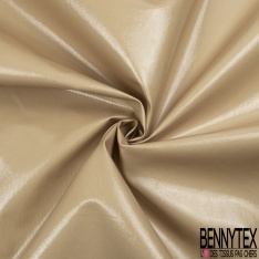 Gabardine de coton sergé plastifiée nude encens